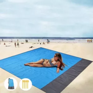 Pătură de plajă impermeabilă cu buzunar