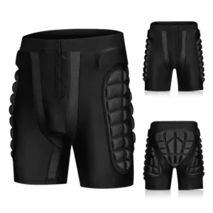 Pantaloni scurți cu protecție pentru șolduri cu căptușeală pentru impact în sport