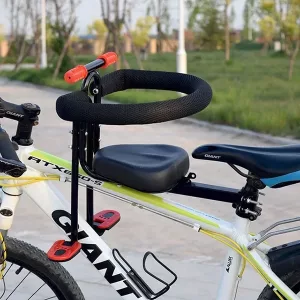 Scaun pentru Copii Montat în Față pe Bicicletă - Negru