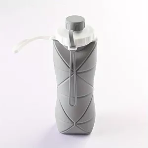 Sticlă de Apă Pliabilă din Silicon - Gri