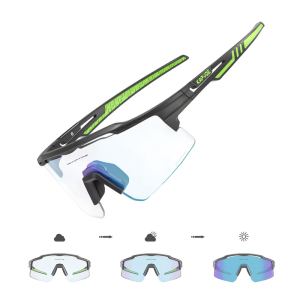Ochelari Fotochromici pentru Ciclism – Bicicletă de Munte - Negru-Verde-Albastru