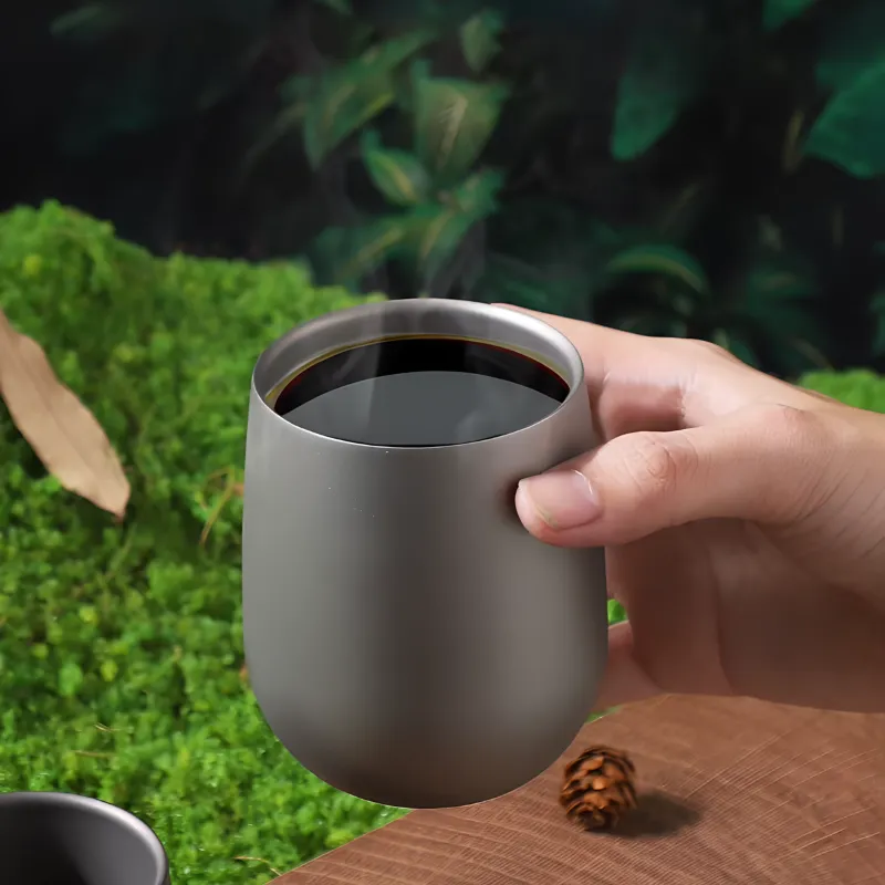insulated cup, drink cup, camping cup, titanium cup, titanium camping cup