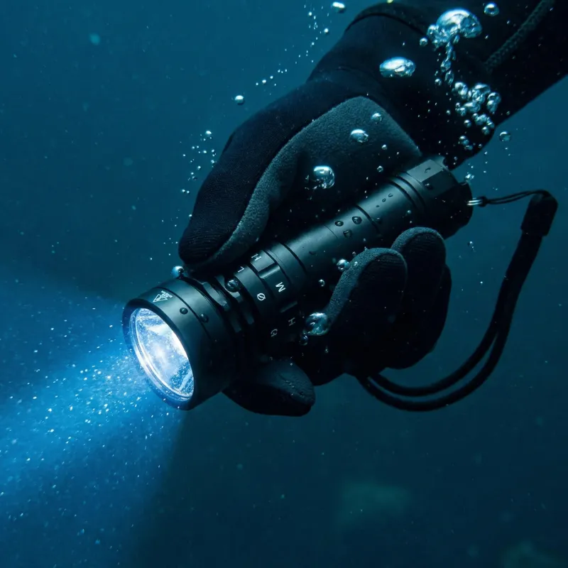 scuba diving flashlight, underwater torch, scuba light