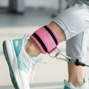 ankle strap for cable machine, gym ankle strap, d ring strap, gym ankle cuff